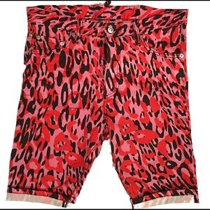 dSQUARED Mens Animal Print Shorts Size 48 not Vest